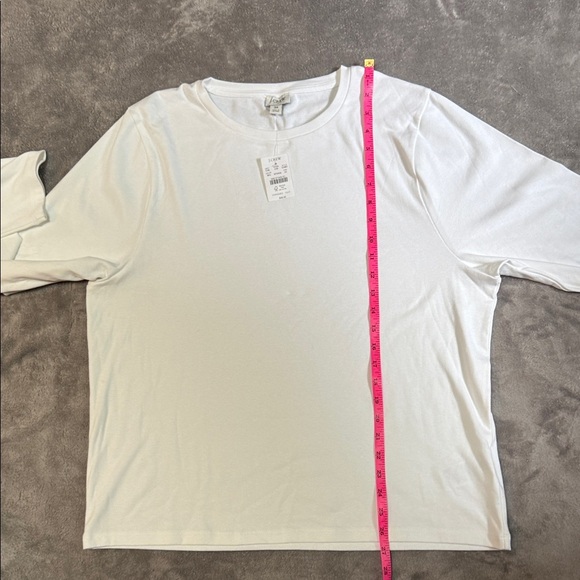 J. Crew Classic White Long Sleeve Top - Picture 4 of 5